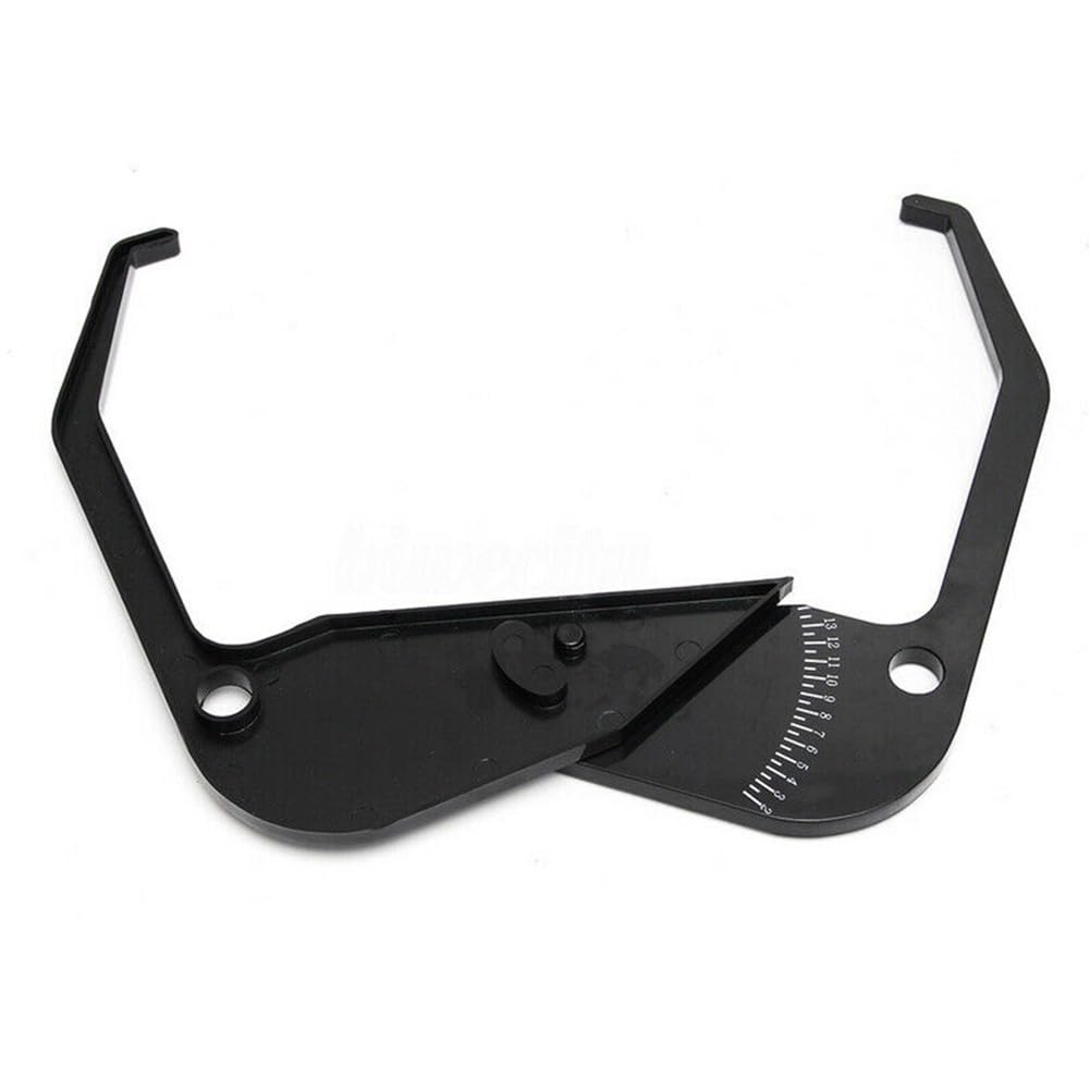 Bilanciatore per pneumatici, strumento di misurazione della larghezza del cerchione, strumento di misurazione con numeri bianchi luminosi, calibro in plastica portatile per bilanciatori