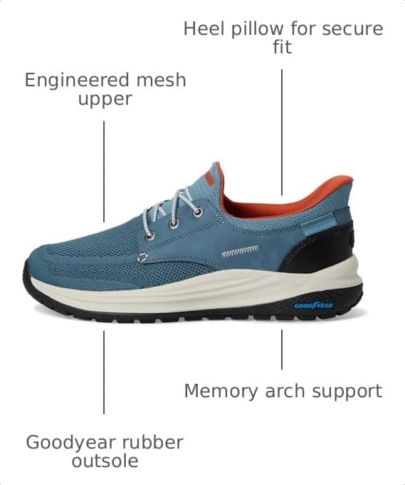 Image of Skechers Men's Meroe Alden Loafer | Casual, Slip-ins, Relaxed Fit, Air-Cooled Memory Foam, Goodyear Rubber