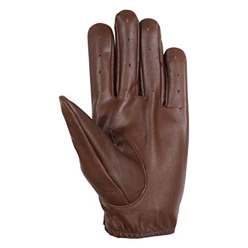 Image of MRX Driving Gloves Button Basic Soft Outdoor Glove Goat Leather Workout Full Finger, Black