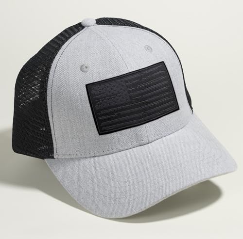 Image of American Flag Hat, Baseball Cap for Men Women, Adjustable Snapback Hats USA Flag Trucker Hat Black