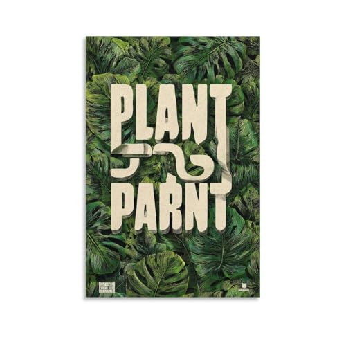 Plant Parent Wall Art, Monstera Leaf Poster, Funny Botanical Print,