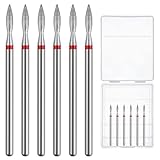 Difenni Cuticle Drill Bit,Nail Drill Bits Flame Cuticle Clean Drill Bit for 3/32''Electric Nail File...