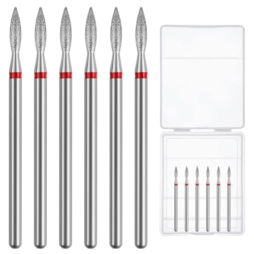 Difenni Cuticle Drill Bit,Nail Drill Bits Flame Cuticle Clean Drill Bit for 3/32''Electric Nail File...