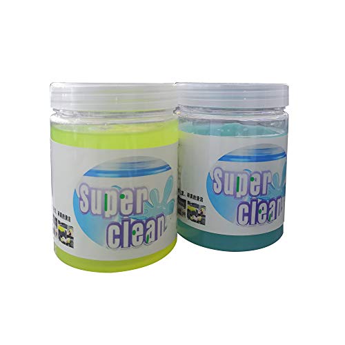 Dust Cleaning Gel,Super Clean Degreaser 2 Pack Keyboard Ceaner Universal Reusable Magic Dust Cleaning Mud for PC Tablet Laptop Keyboard Automobile Vents Printers Fan Parts.