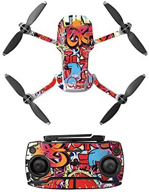Yifant PVC Drone Sticker for DJI Mavic Mini Drone Accessories Waterproof Skin Guard Scratch-Proof DIY Accessory (Street Art)