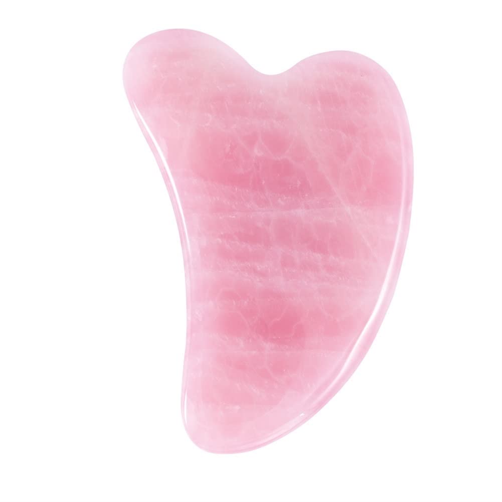 Dekoration Natürliche Rosenquarz Gua Sha Brett Körper Gesichts Auge Schabeplatte Akupunktur Massage Entspannung Gesundheitspflege Steine Haus Dekoration (Size : 1 piece)