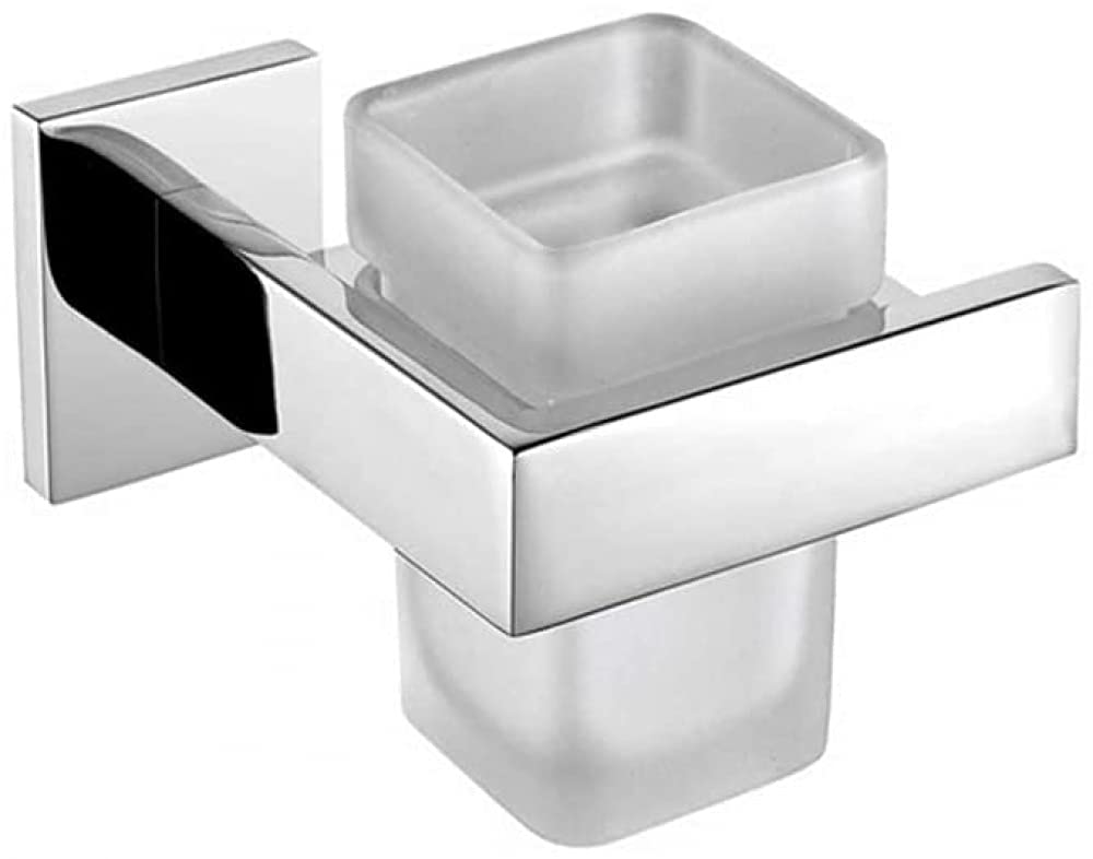 Soporte para cepillo de dientes cuadrado cromado montado en la pared de acero inoxidable soporte para cepillo de dientes accesorio de baño