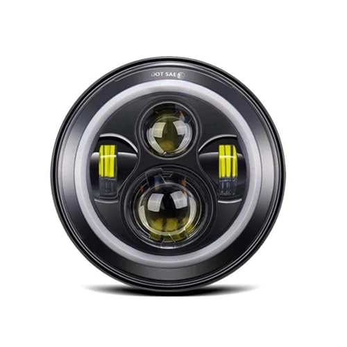 Phare de moto 7 pouces rond optique led custom pour projet de restauration Café Racer et Road King