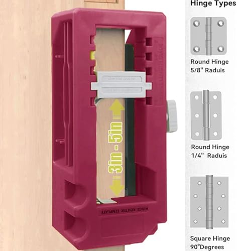 Plantilla para bisagras de puerta y mortajadora regulable de 1/4 a 5/8 de pulgada 7