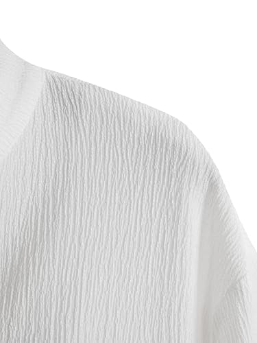Image of Men Shirt | Black Solid Textured Casual | Regular Fit | Short Sleeve | Mandarin /Chinese Collar | Cotton Fabric | Stylish Office Summer Wear Shirt for Men