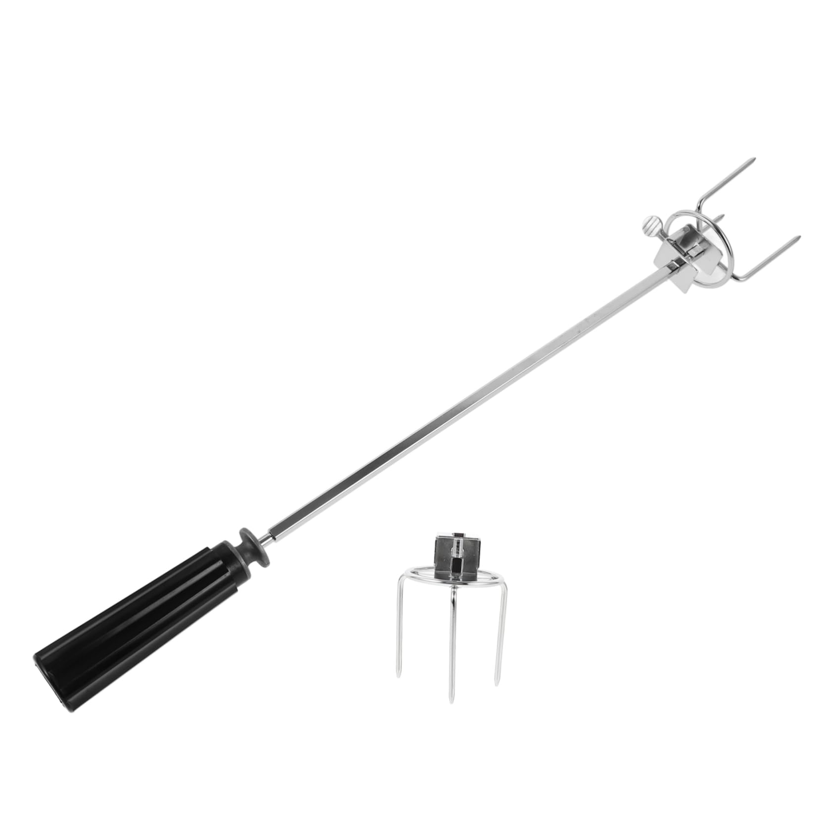 ibasenice 2 Set forchetta da barbecue spiedini alla griglia forchetta per grigliare la carne forchette per grigliate domestiche Fornitura di grigliate di pollo Acciaio inossidabile Silver