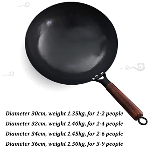 Wok de hierro forjado a mano, 30 cm miniatura 7