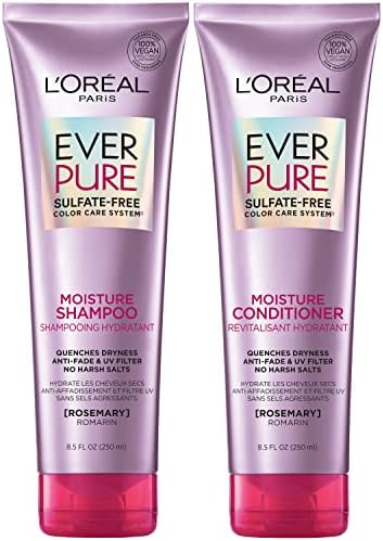 L'Oréal Paris EverPure Moisture Sulfate Free Shampoo and Conditioner for Color-Treated Hair, 8.5 Ounce (Set of 2)