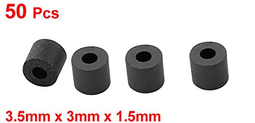 uxcell a13112000ux0776 50 Pcs 3 mm Thickness 3.5 mm Outer Diameter Magnet Ring