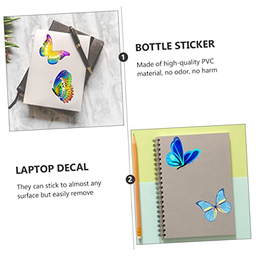 OSALADI 100 Peças Adesivo De Borboleta À Prova D'Água Adesivo De Parede Adesivos Ao Ar Livre Para G