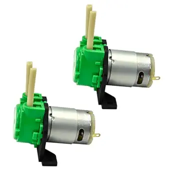 CONQUERALL 2PCS Micro 385 Peristaltic Pump DC 6V 50mL/min Self-Priming for Aquarium Lab Chemical Liquid Transfer