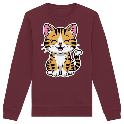 Sweatshirt Cute Kitty en Coton Bio Haut de Gamme Durable