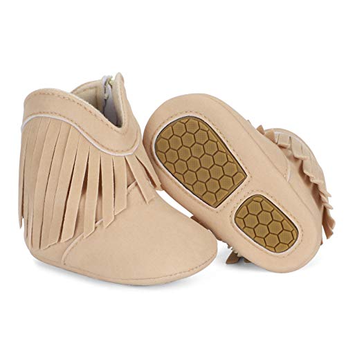 Estamico Baby Girls' Cowboy Tassel Boots Beige Us 6-12 Months #TOP1