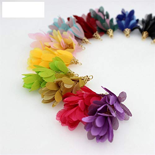 Chiffon Multi Capa Tassels Borla ligera para evitar pendientes pesados en DIY 5