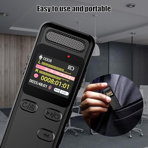 Dictaphone enregistreur numérique compact anti-chute pour la prise de note continue