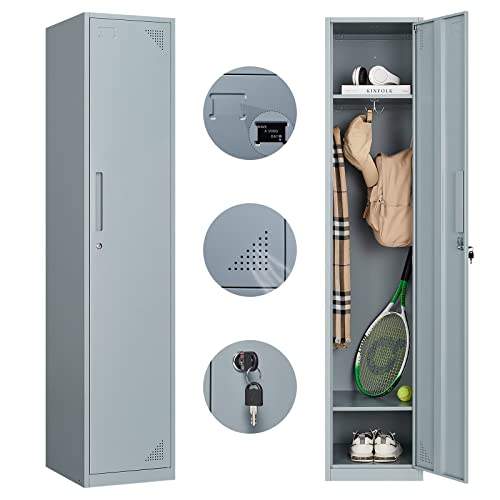 Sisesol Metal Lockers For Employees Steel Locker Large School Locker Metal Wall Locker Office Employee Lock Box 71" Steel Storage Cabinet Storage Locker Cabinet For Home Gym Office School Garage #TOP5