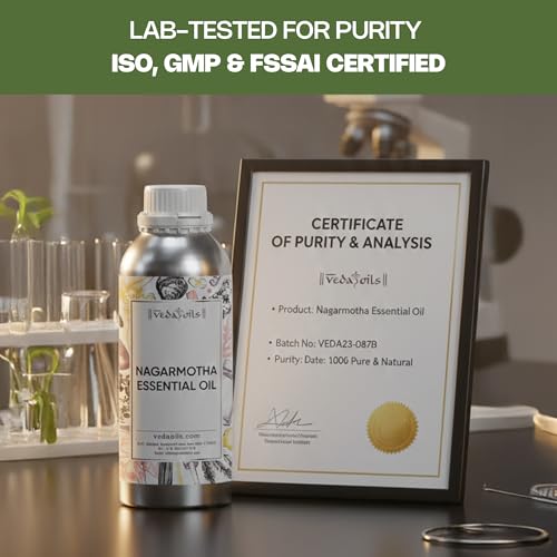 Image of VedaOils Nagarmotha Essential Oil 100ml | 100% Pure, Natural & Undiluted Oil for Skin & Hair Care | Therapeutic-Grade Cyperus Scariosus Oil
