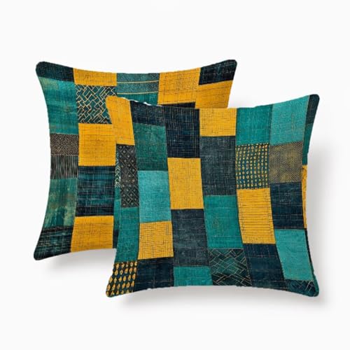 Housses de coussin 60x60 lin imperméables : l'élégance géométrique durable - 2
