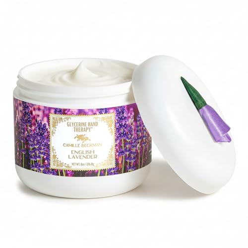 Camille Beckman Glycerine Hand Therapy Cream, English Lavender, 8 Ounce
