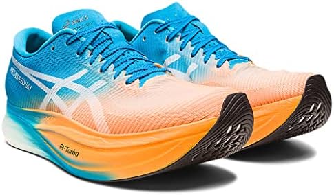 ASICS Tênis de corrida unissex METASPEED Sky+, Laranja Pop/Island