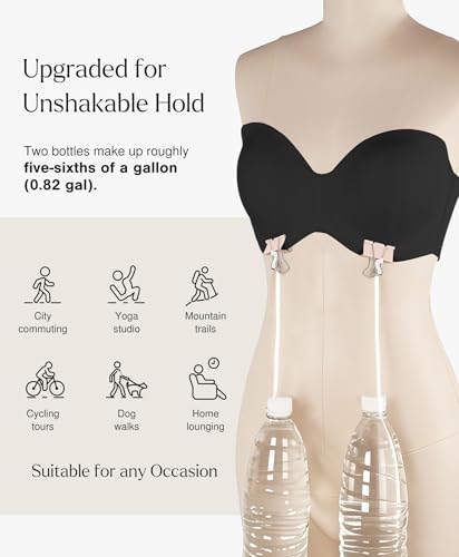 Image of Popilush Strapless Push Up Minimizer Bras for Women Bandeau Support Unlined Bra No Padding Underwire Everyday Bras Tube Top