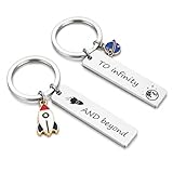 YIQPKUM 2 Unidades Llaveros Pareja Te Amo Hasta Infinito Más Allá Anilla Cohete Planetas Llaves Coche Accesorios (Plateado)
