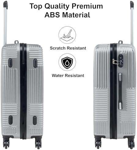 Senator Hard Case Checked Bag 28 Inches Large Suitcase with Wheels for Unisex – KH110 | ABS Lightweight Hard Shell Luggage with Spinner Wheels 4 (Checked Luggage 28-Inch, Silver) – 4