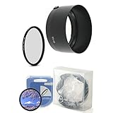 レンズフード ES-68 & レンズフィルター 49ｍｍ 互換品 2点セット Canon キヤノン レンズ用 (ES-68 ＆ 49mmフィルター)