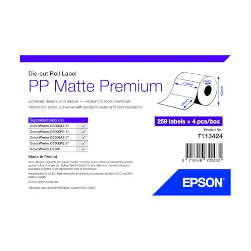 EPSON 7113424 étiquette d'imprimante blanche pour éviter les colis perdus