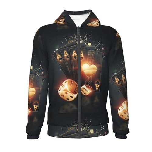 Creative Poker Kids Pullover Hoodies Boys Zip Up Sweatshirts Girls Athletic Clothes with Pocket2