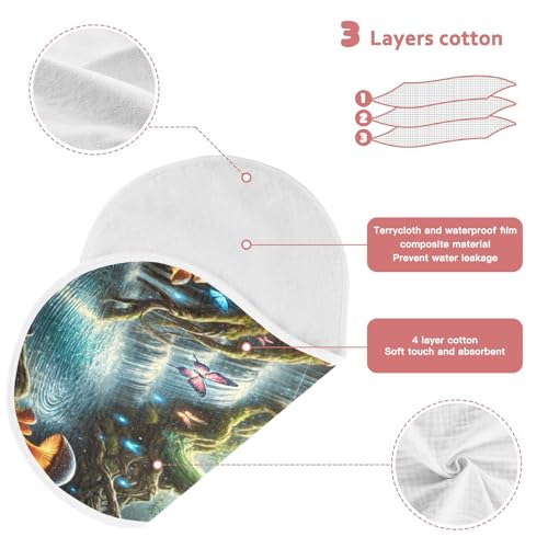 Fairy Blue Baby Burp Cloths Muslin Burp Cloths Soft Burp Cloth Burp Rags Cotton Burp Clothes Absorbent for Newborn Girl Unisex Boy 1 Pack 22x11 Inches3