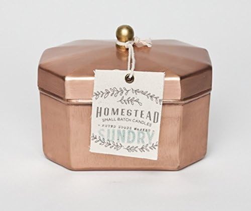 Found Goods Market "Sundry" Natural Soy Candle in Octagonal Copper Tea Tin