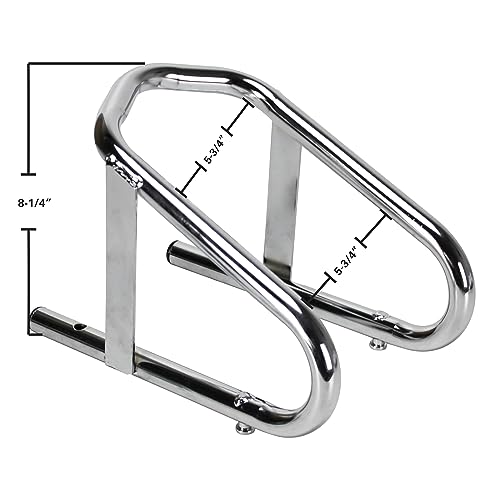 Extreme Max 5001.5763 Deluxe Chrome Motorcycle Wheel Chock - 5.5" Wide #TOP1