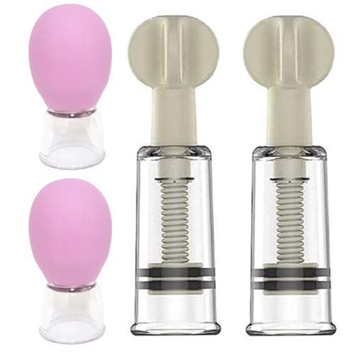 Jesakmie 2 Pair Nipple Play Nipple Corector Erect Increases Sensitivity for Flat and Inverted Nipples, Inverted Nipple Puller Body Massager