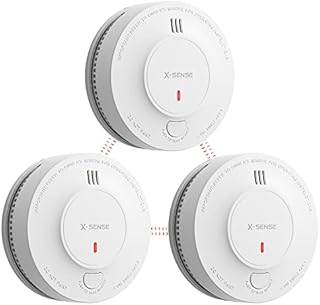 X-Sense Wireless Interlinked Smoke Alarm Detector with Sealed 10-Year Battery, Interconnected Fire Alarm Conforms to EN 14604 Standard, SD19-W, Link+, 3-Pack