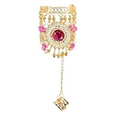 Garneck Pulsera de Danza del Vientre para Mujer y Niña Diseño Bohemio Único, Metálica y Elástica, Adecuado para Actuaciones y Accesorios de Disfraz