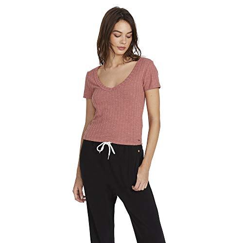 Volcom Women's Short Sleeve Knit Tee Shirt, Rose Wood, X-Small #TOP30
