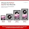Alison Kingsgate 12x12 Matt Yellow Vinyl Record Frame - Display Modern Frames for LP Album Covers & CDs - Engineered Wood with Shatterproof Perspex Front - Gift for Music Lovers #4