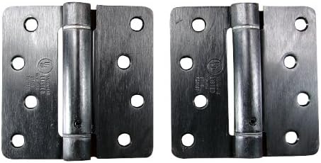 Hinge Outlet Spring Hinges, Adjustable Self Closing 4 Inch with 1/4 Inch Radius, Oil Rubbed Bronze, 2 Pack