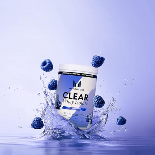 Image of Myprotein Clear Whey Isolate Protein Powder, 20 Servings (1.1lbs) Blue Raspberry, 20g Protein per Serving, Naturally Flavored Drink Mix, Daily Protein Intake for Superior Performance