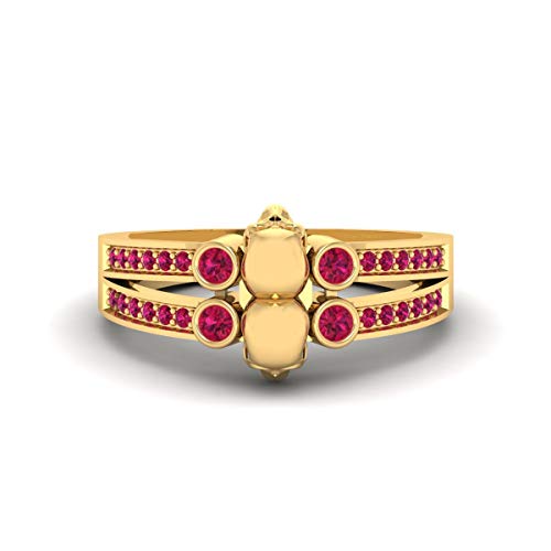 Bague en argent 925 avec rubis rose 0,35 carat, cadeau idéal - 2