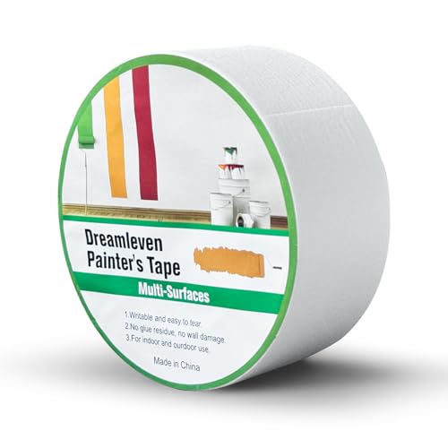 Image of White Painter's Tape 2 Inch Wide x 60 Yards, White Washi Tapes Decorative, General Purpose White Masking Tape for Wall Painting, Labeling, DIY Projects & Craft
