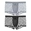 2 Packs: Black/Grey