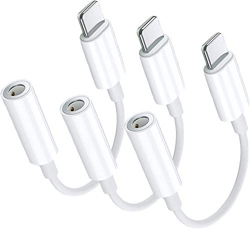 3 Pack Headphone Adapter for iPhone Connects to 3.5mm Dongle Auxiliary Audio Splitter Cable Adapter Compatible with iPhone