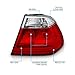 AmeriLite 4 Door Taillights Red/Clear for BMW 3 Series E46 - Passenger and Driver Side